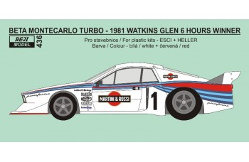 Decal – Lancia Beta Montecarlo Turbo - 1981 Watkins Glen 6 hours winner 1/24